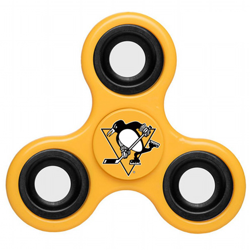 NHL Pittsburgh Penguins 3 Way Fidget Spinner D97 - Yellow - Click Image to Close